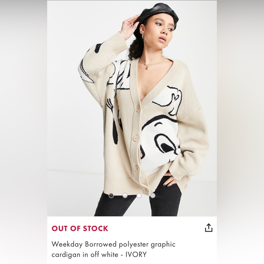 Weekday oversized cardigan, size S